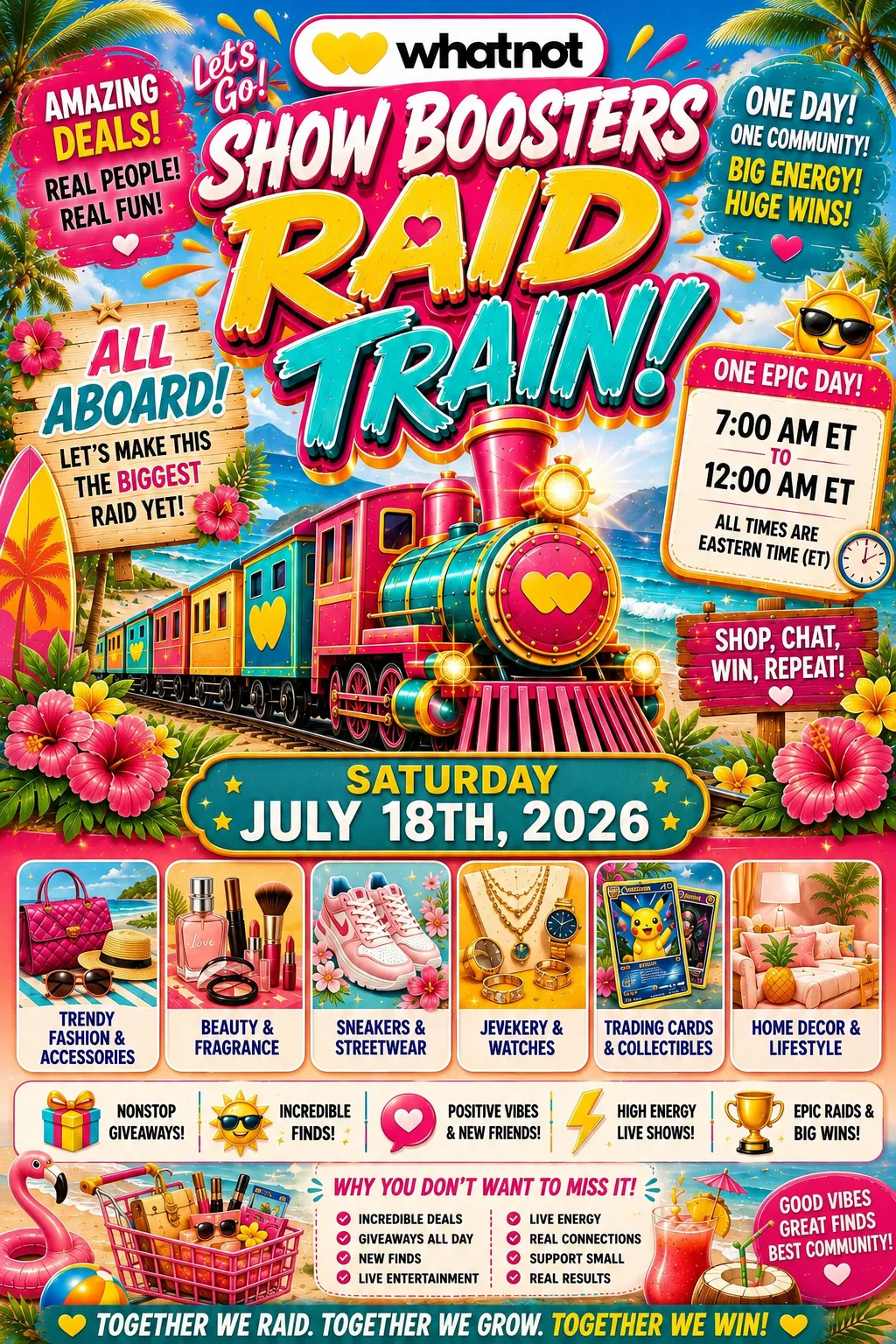 🚀Whatnot Show Boosters Raid Train