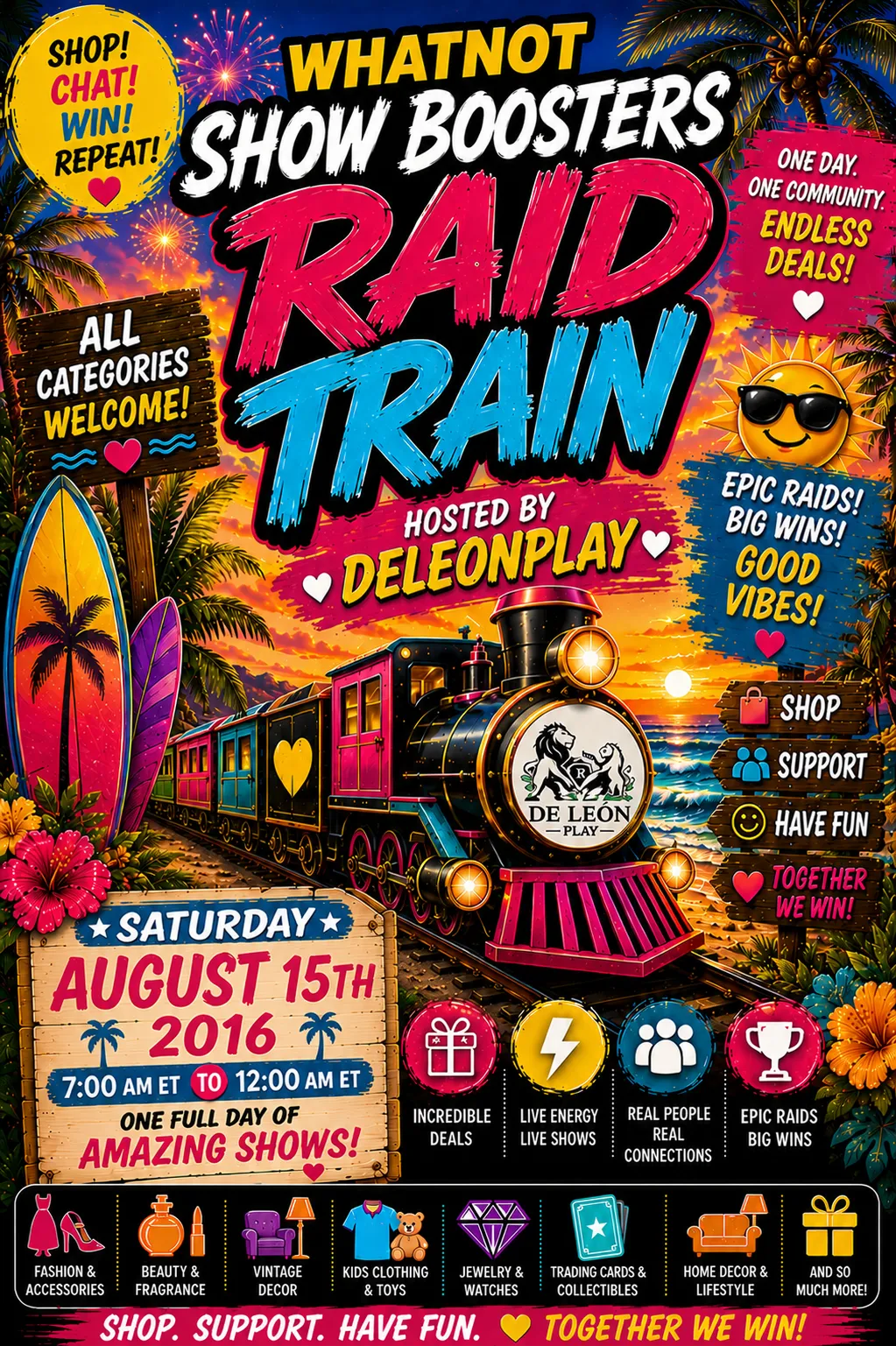 🚀☝️Whatnot Show Boosters Raid Train