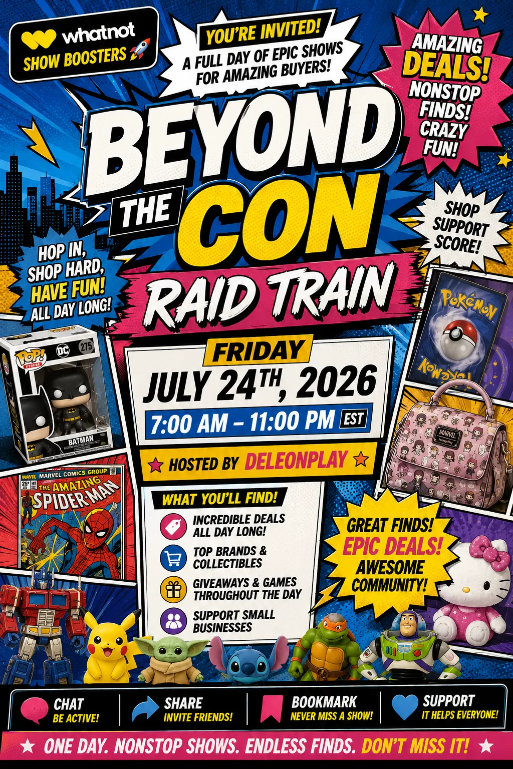🚀☝️ Whatnot Show Boosters Beyond The Con Raid Train