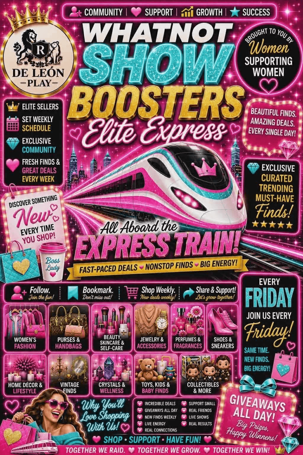 🚀☝️Whatnot Show Boosters Elite Express Friday Raid Train