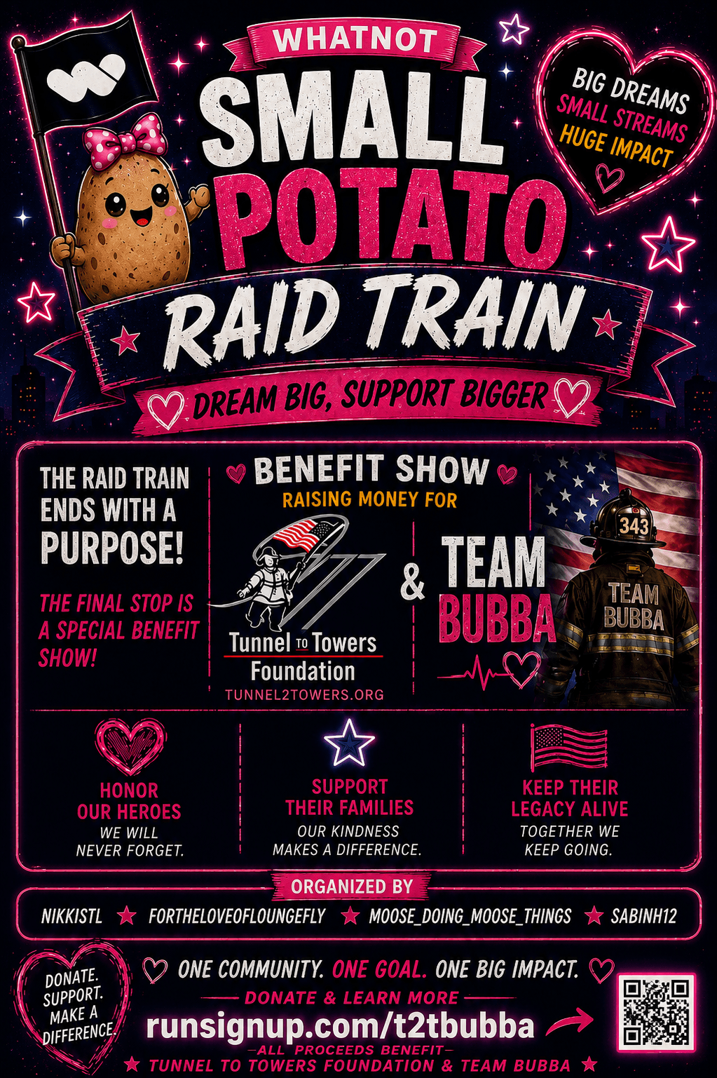 Small Potato Raid Train - Tunnel to Towers Fundraiser