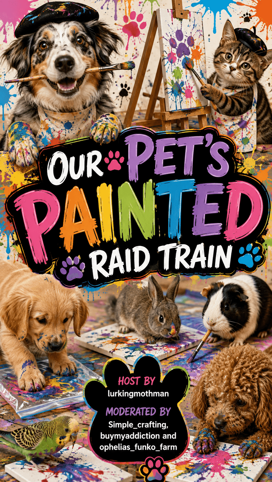 Our Pet's Painted Raid Train