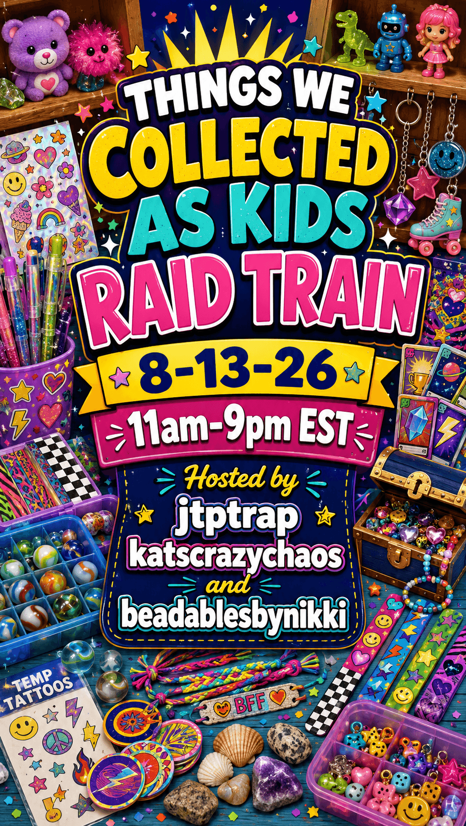 Things We Collected As Kids Raid Train!!