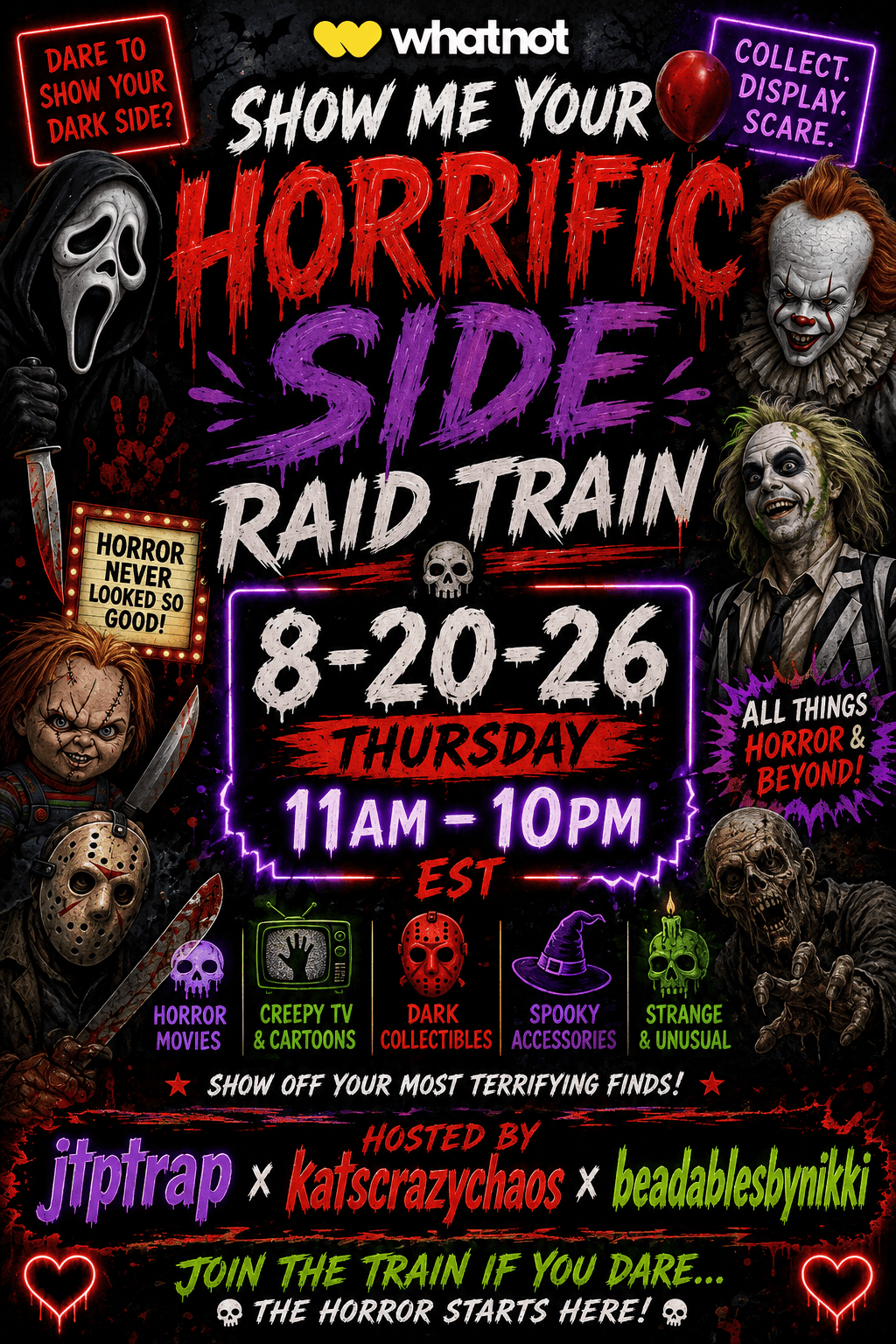 Show Me Your Horrific Side Raid Train!!