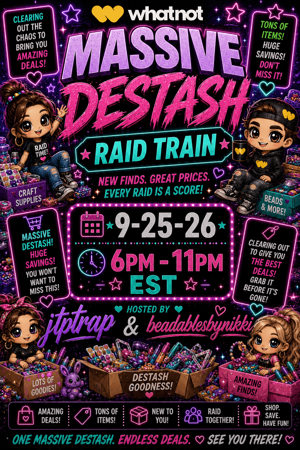 Massive Destash Raid Train!!