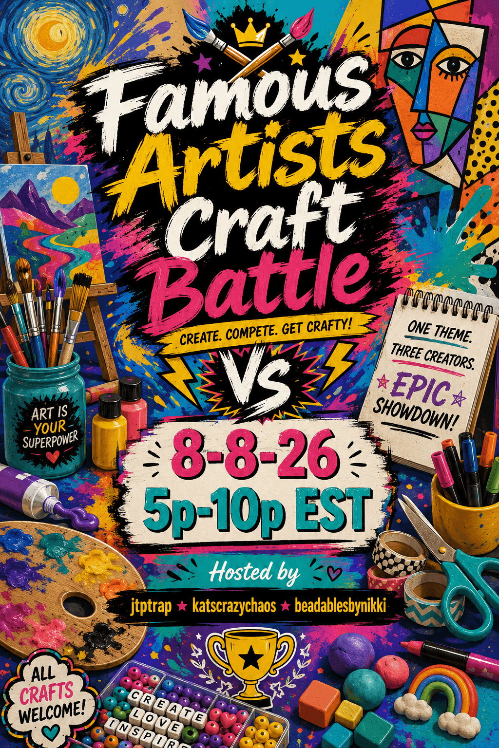Famous Artists Craft Battle