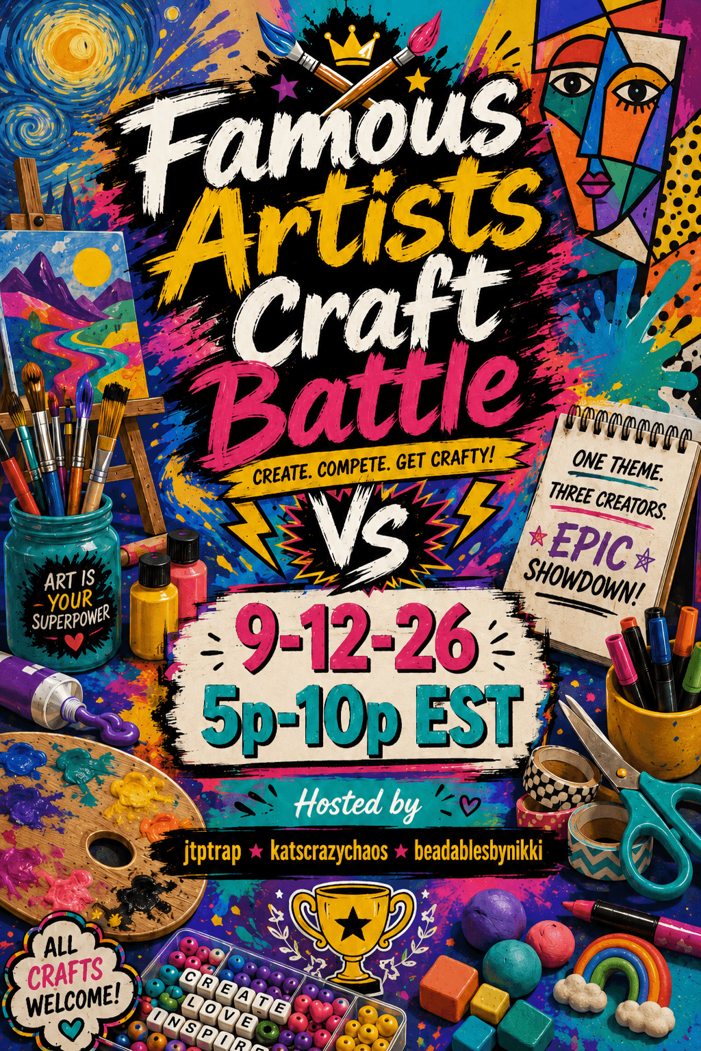 Famous Artists Craft Battle