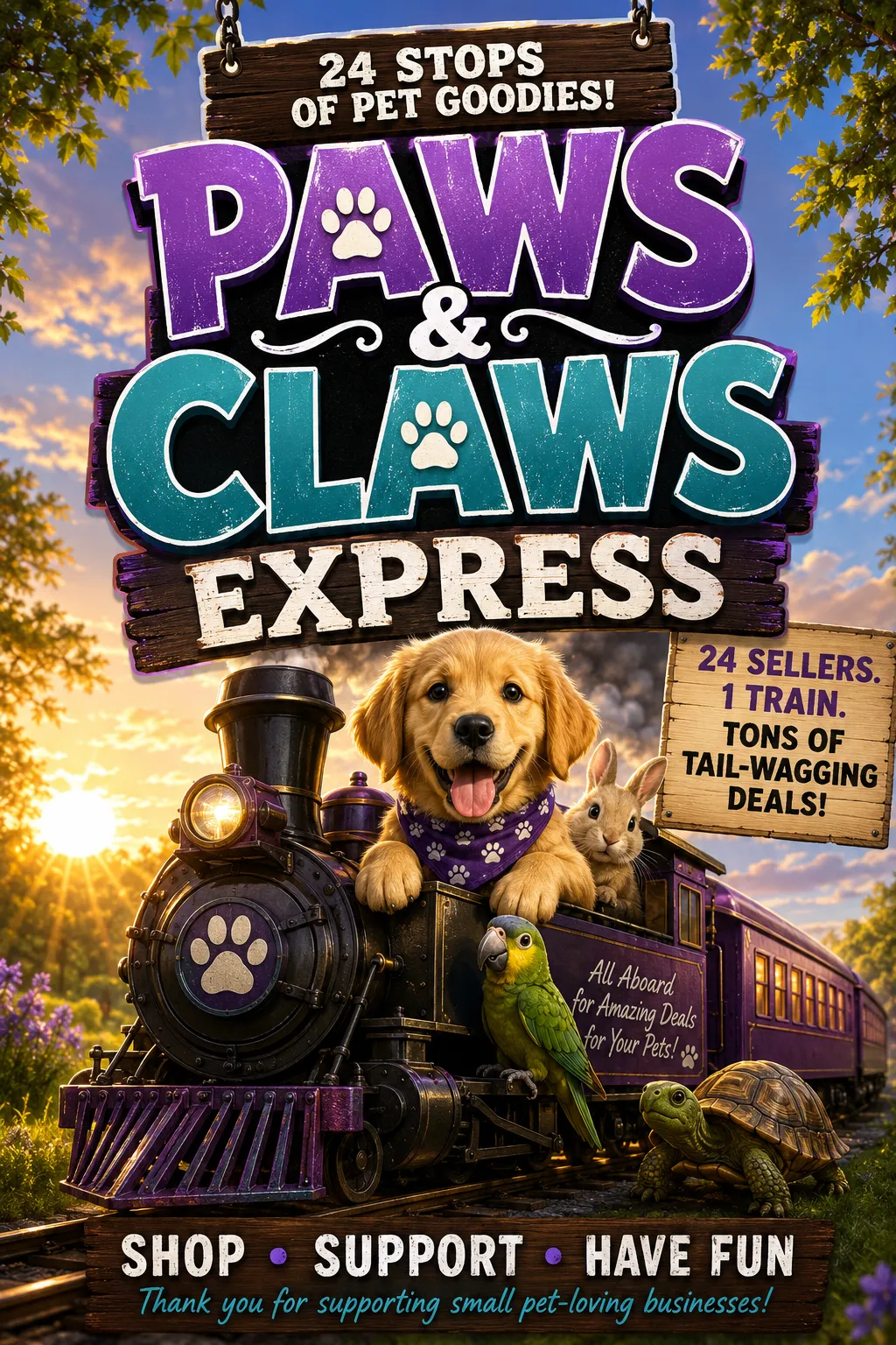 🐾🐶 Paws & Claws Express 🚂🐱🐾