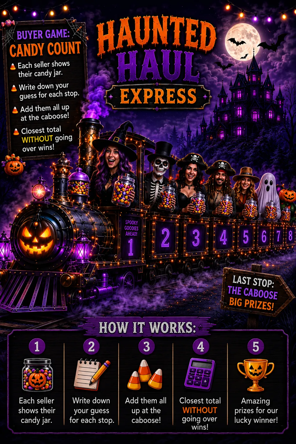 🎃👻 Haunted Haul Express 🚂🍬