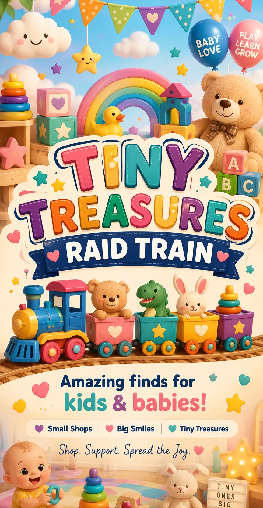 🧸 Tiny Treasures Raid Train 🚂👶